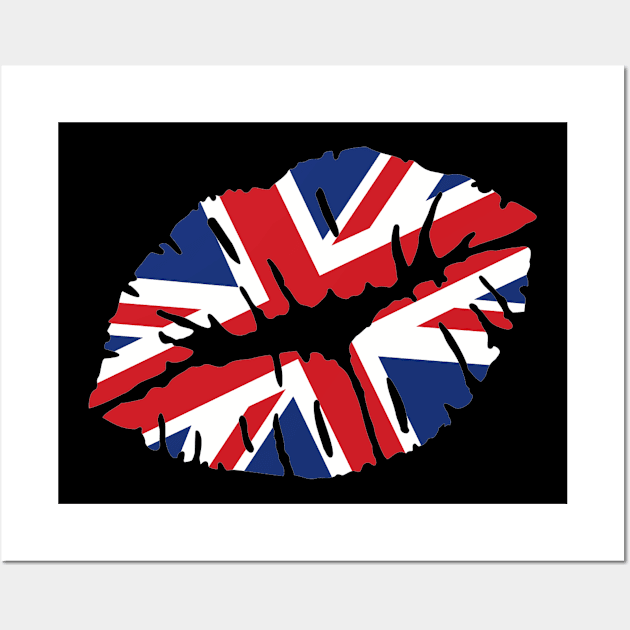 Great Britain flag kiss Wall Art by Designzz